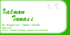 kalman tamasi business card