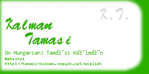 kalman tamasi business card